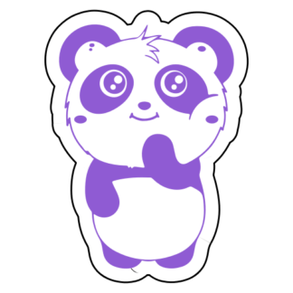 Shy Panda Sticker (Lavender)